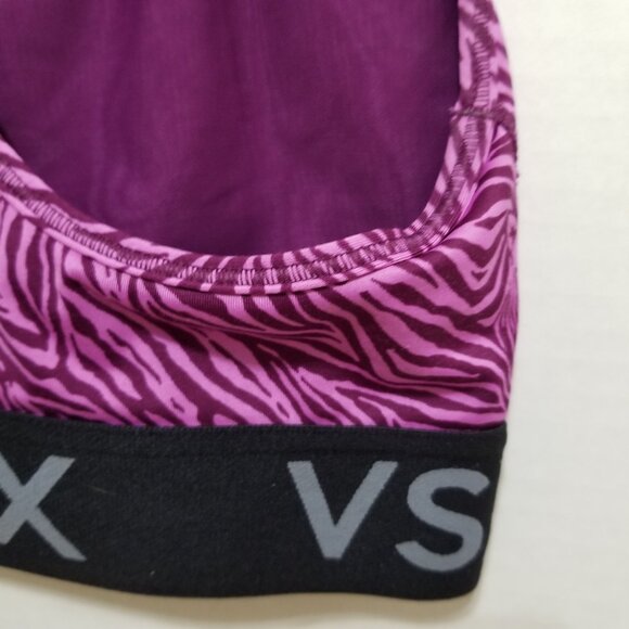 Victoria's Secret bra Small VSX The Player racerback workout gym sports zebra - Picture 6 of 8